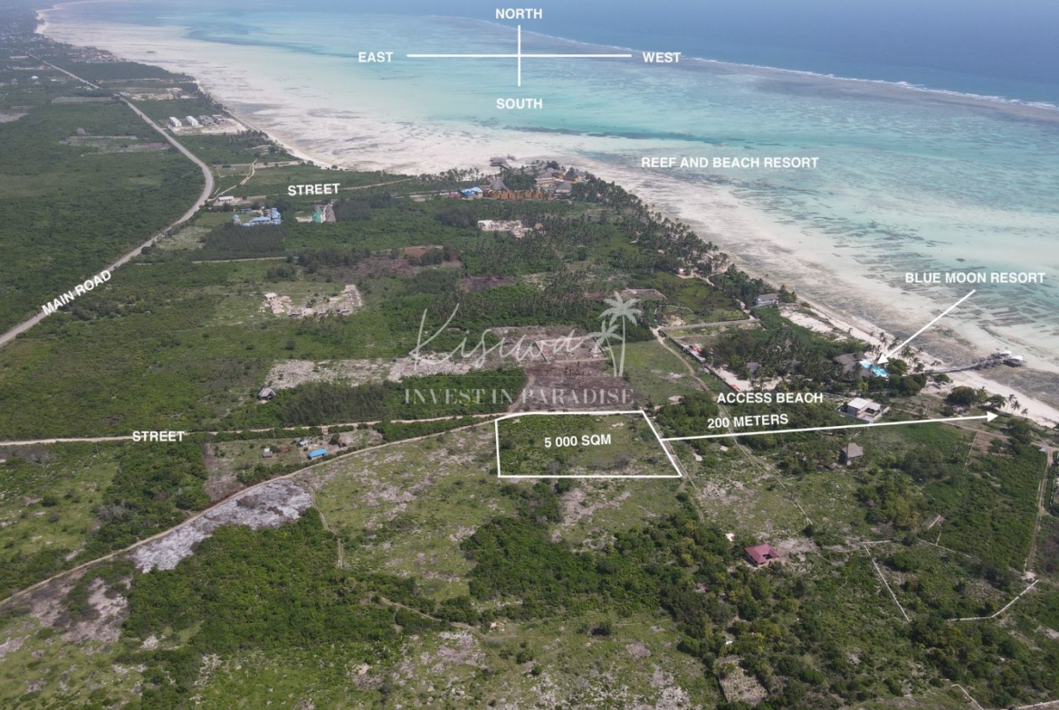 Achat Terrain Zanzibar Jambiani Shungi 5 000m2