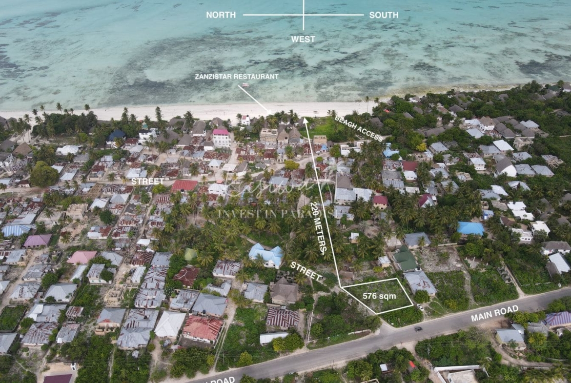 Invest terrain zanzibar Jambiani Mwendawima 576m2