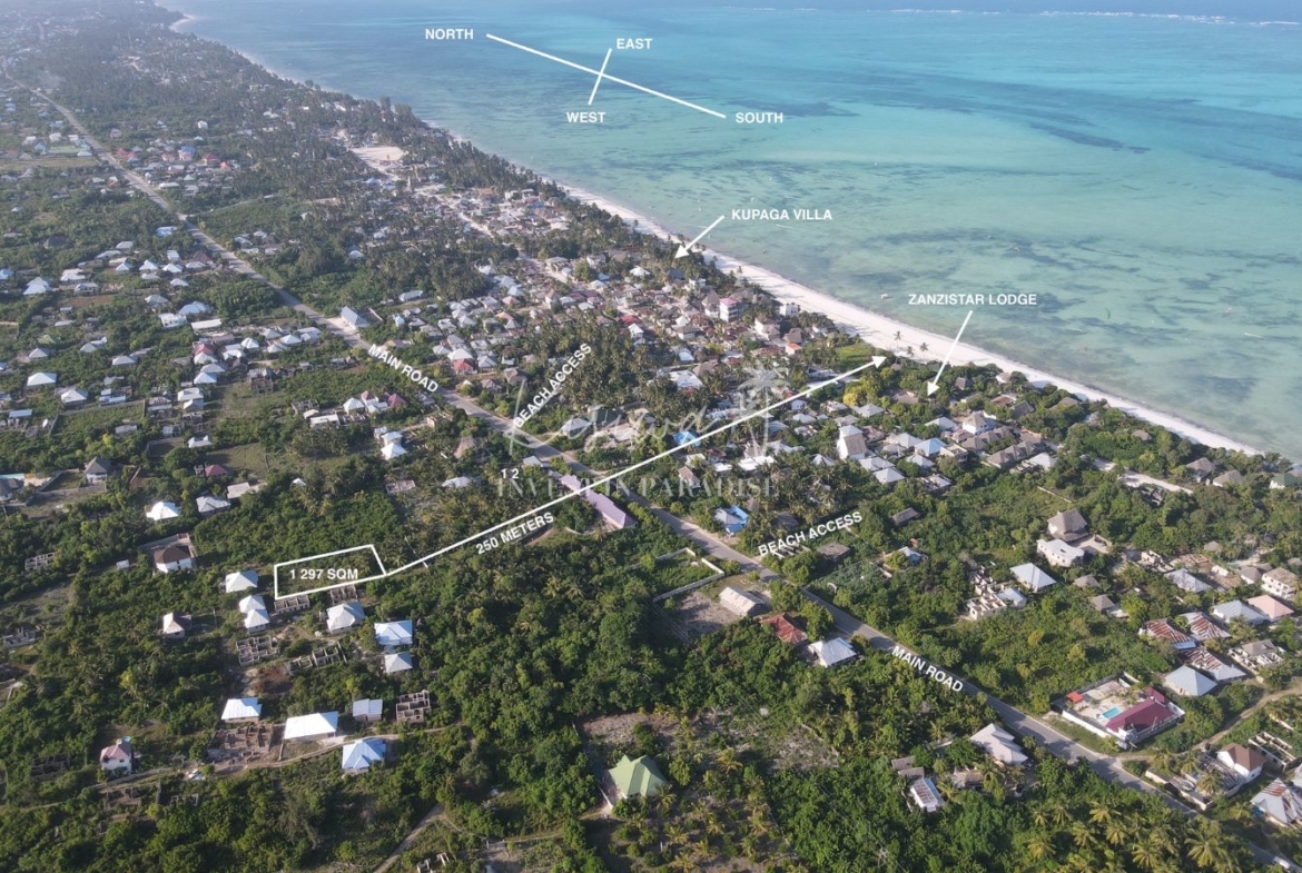 Invest terrain zanzibar Jambiani Mwendawima 1 297M2