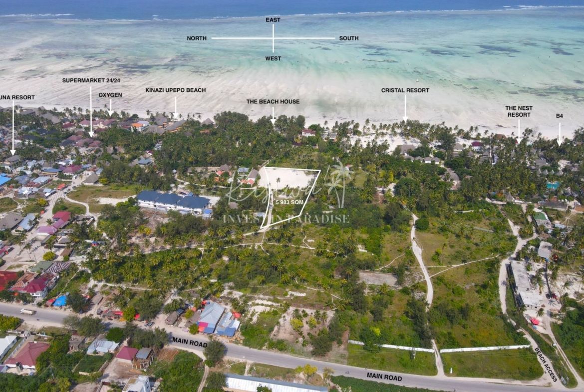 Invest terrain zanzibar Paje 5 983M2