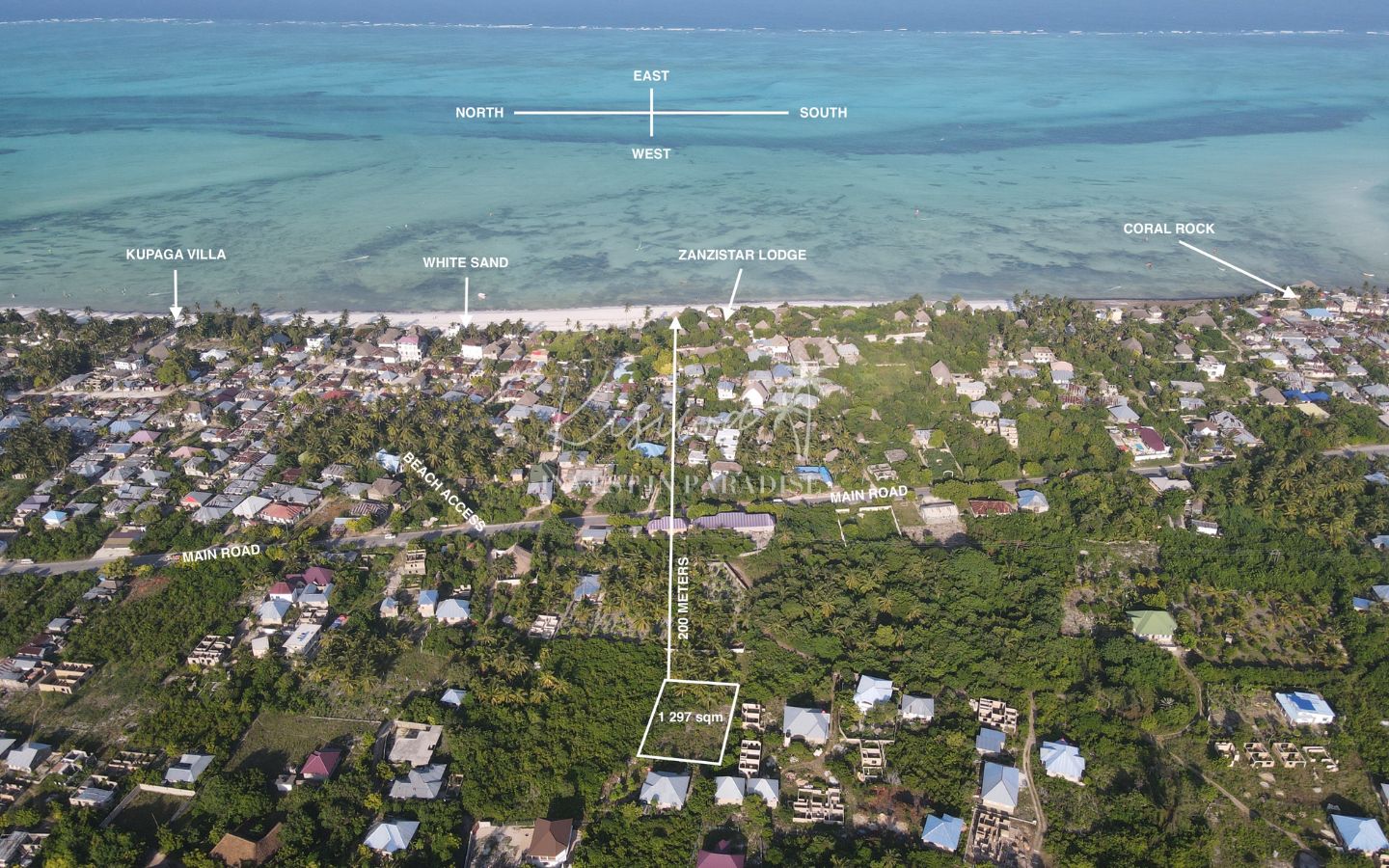 Terrain vendre Zanzibar Jambiani Mwendawima 1 297M2