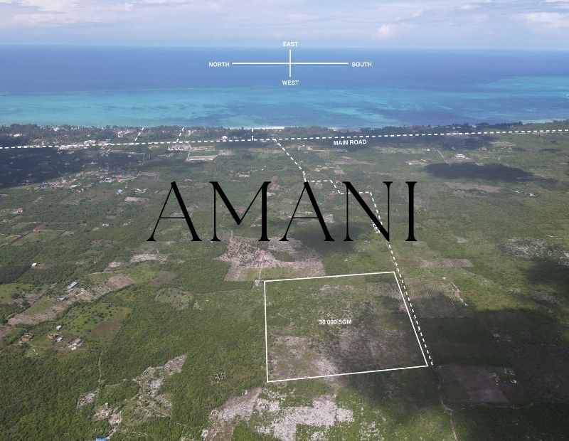 Terrain a vendre zanzibar 30 000 m2 Paje