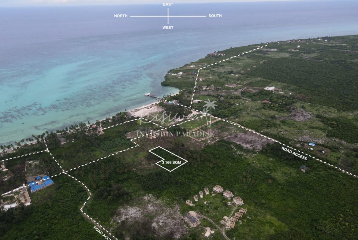 Terrain vendre Zanzibar Jambiani 3 166M2
