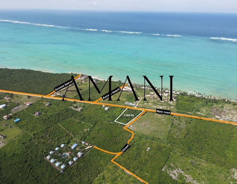 Terrain a vendre zanzibar 4 000 m2 Jambiani