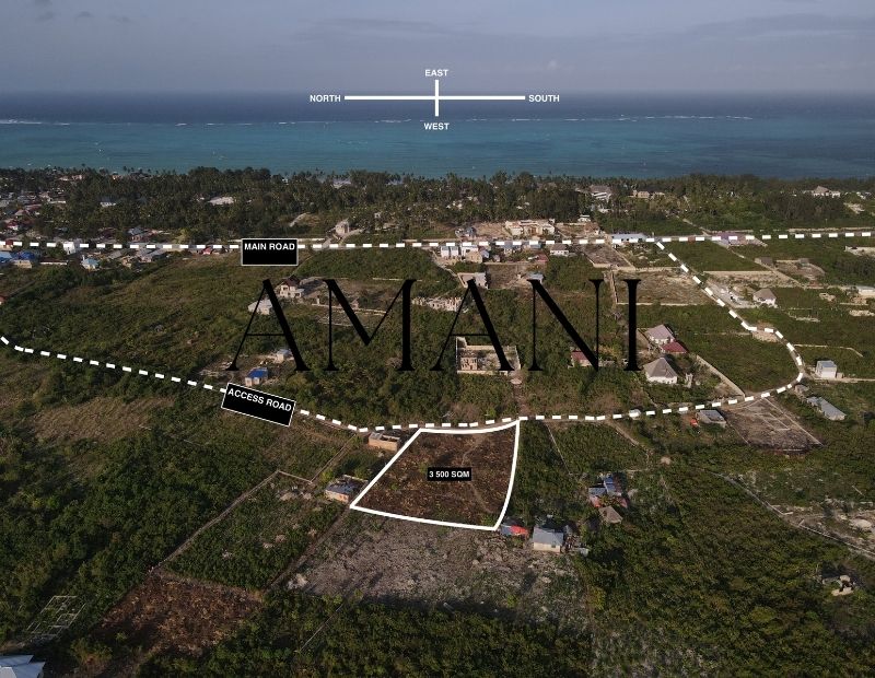 Terrain a vendre zanzibar 3 500 m2 Paje