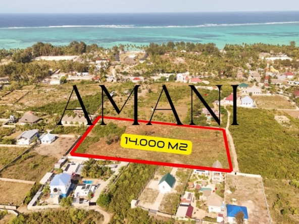 Terrain a vendre zanzibar Paje 14 000 M2