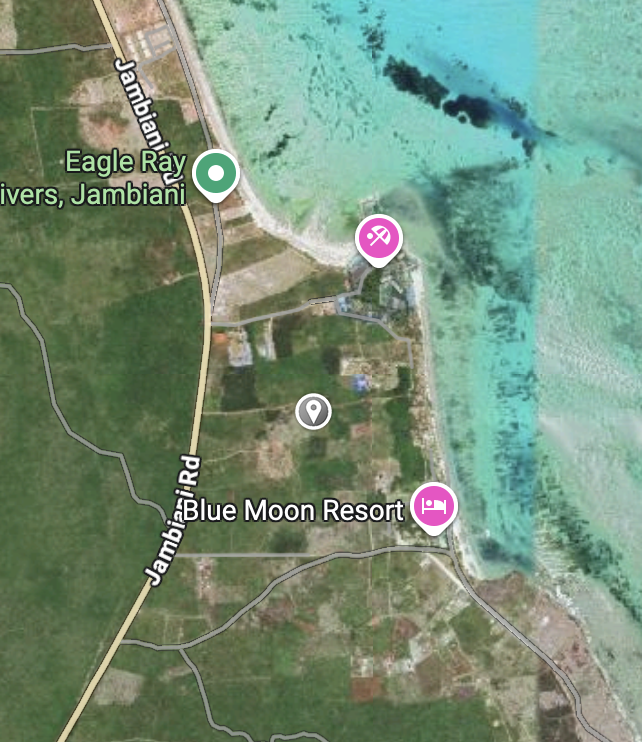 Vue proche du projet quartier Blue Moon Zanzibar